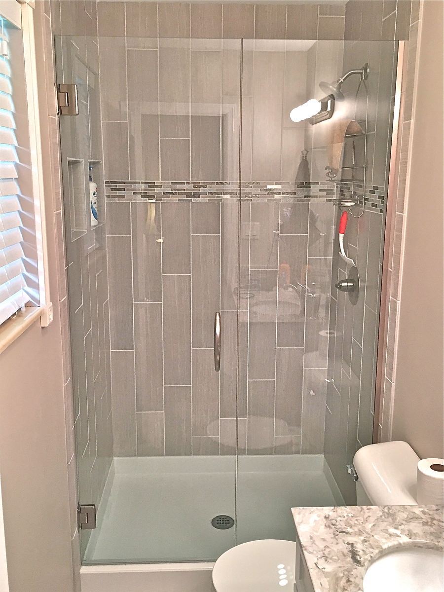 Custom frameless shower door